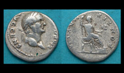 Vespasian, Denarius, Pontif reverse